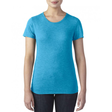 ANVIL Női póló Anvil ANL6750 Tri-Blend póló -XL, Heather Caribbean Blue