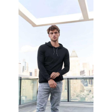 ANVIL Póló Anvil Basic felnőtt hosszú ujjú kapucnis férfi, navy/dark grey, M