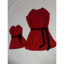  Anya-lánya Olívia szett-piros fekete kötővel női ruha