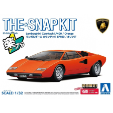 Aoshima Lamborghini Countach LP400 Orange Snap Kit 1:32 (06535) makett