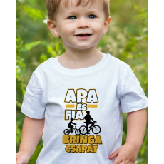  Apa fia ajándékok - Bringa csapat gyerek póló