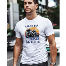  Apa fia útitársak póló - Motoros ajándék női póló