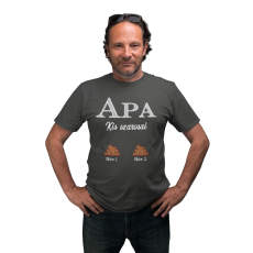  Apa kis szarosai (Személyre szabható) - Férfi Póló