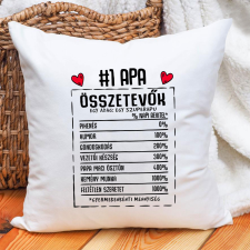  Apák napi ajándék - Apa összetevői párna lakástextília