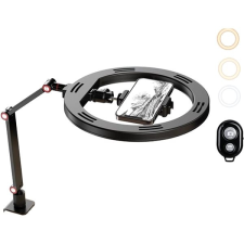 Apexel Clip Flexible Desk stand with ring light for overhead photography stúdió lámpa