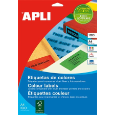 APLI 105x37mm színes Etikett 1600 etikett/csomag Piros etikett