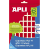 APLI 12-18mm Kézzel írható etikett 448 etikett/csomag - Piros
