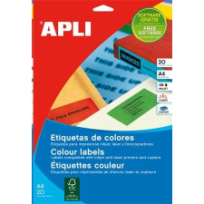 APLI 210x297 mm etikett, piros 20 darab (LCA1601) (LCA1601) információs címke