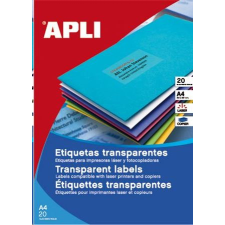 APLI 48.5x25.4 mm etikett, poliészter, időjárásálló, áttetsző matt 880 darab (LCA1223) etikett