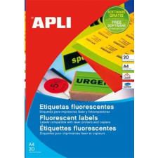 APLI 60 mm kör etikett, neon sárga 240 darab (LCA2866) etikett