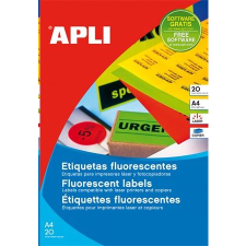 APLI 64x33.9 mm etikett, kerekített sarkú, neon zöld 480 darab (LCA2873) (LCA2873) információs címke