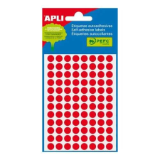APLI 8 mm kör színes neon piros kézzel írható etikett (288 etikett/csomag) etikett
