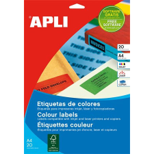  APLI Etikett, 105x148 mm, színes, APLI, zöld, 80 etikett/csomag etikett