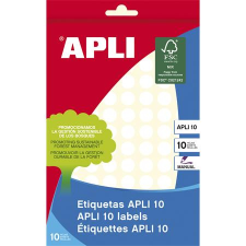 APLI Etikett, 10 mm kör, kézzel írható, apli, 1260 etikett/csomag 01625 etikett