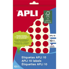 APLI Etikett 16mm kör kézzel írható 432 etikett/csomag APLI piros etikett