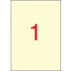 APLI Etikett, 210x297 mm, színes, APLI, krémszínű, 20 etikett/csomag