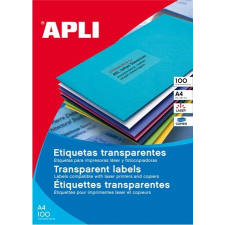 APLI Etikett, 48,5x25,4 mm, poliészter, időjárásálló, matt, APLI, áttetsző, 880 etikett/csomag etikett