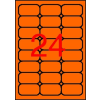 APLI Etikett, 64x33,9 mm, színes, kerekített sarkú, APLI, neon narancs, 480 etikett/csomag