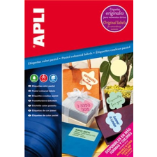 APLI Etikett, 70x37 mm, színes, APLI, pasztell kék, 480 etikett/csomag etikett