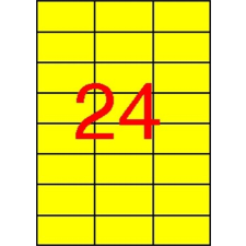 APLI Etikett, 70x37 mm, színes, apli, sárga, 2400 etikett/csomag 11834 etikett
