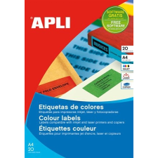 APLI Etikett, 70x37 mm, színes, APLI, zöld, 480 etikett/csomag etikett