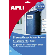 APLI Etikett LCA15092 30mm kör poliészter időjárásálló fehér 20ív APLI etikett