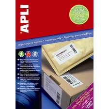 APLI Etikett, univerzális, 210x297 mm, extra erős, APLI "Super Sticky", 100 etikett/csomag etikett