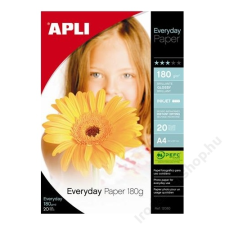 APLI Fotópapír, tintasugaras, 10x15 cm, 180 g, fényes, APLI Everyday (LEAA12081) fotópapír