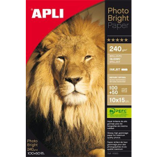 APLI Fotópapír tintasugaras "Photo Bright" 10x15cm 240g 150db fényes (11504) (11504) fotópapír