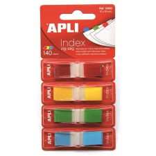 APLI Jelölőcímke, műanyag, 4x35 lap, 12x45 mm, APLI, 4 szín