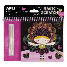 APLI "Magic Scratch Fairies" Varázsfüzet tündér mintákkal (16525) kreatív és készségfejlesztő