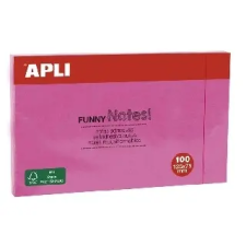 APLI : Öntapadó jegyzettömb, 125x75 mm, 100 lap, APLI, pink - Iskolai felszerelés jegyzettömb