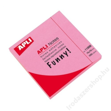 APLI Öntapadó jegyzettömb, 75x75 mm, 100 lap, APLI, neon rózsaszín (LNP11898) jegyzettömb