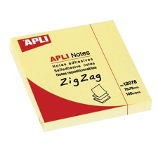 APLI Öntapadó jegyzettömb, "Z", 75x75 mm, 100 lap, APLI, sárga jegyzettömb