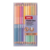 APLI Színes ceruza készlet, kétvégű, háromszögletű, APLI "Pastel Duo", 24 különböző pasztel szín