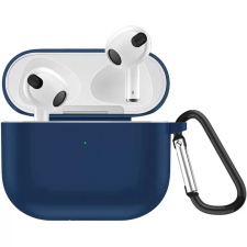 Apple Airpods 3 szilikon tok sötétkék fülhallgató, fejhallgató tok