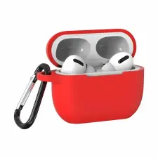 Apple Airpods Pro szilikon tok, Piros, 2.5mm fülhallgató, fejhallgató tok