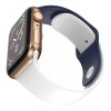 Apple Dotfes S03 Apple Watch 44mm okosóra fehér + sötétkék szilikon szíj (M/L méret)