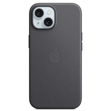 Apple FineWoven MagSafe rögzítésű szövettok iPhone 15 fekete mobiltelefon kellék