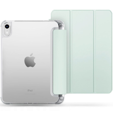  Apple iPad 10.9 (2022), mappa tok, közepesen ütésálló, érintőceruza tartóval, átlátszó hátlap, Smart Case, TP SC Pen Hybrid, világoszöld tablet tok