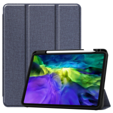 Apple iPad 11 2020 tablet tok toll tartóval, Kék tablet tok