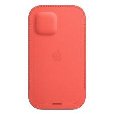 Apple iPhone 12/12 Pro MagSafe-rögzítésű bebújtatós bőr tok, pink citrus tok és táska