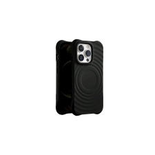 Apple iPhone 12/12 Pro, Szilikon tok, Circle Mag, fekete tok és táska