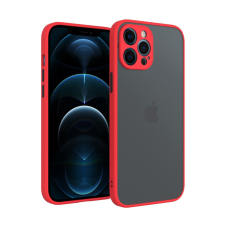 Apple iPhone 12 Pro Max műanyag tok, piros, fekete tok és táska