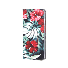 Apple iPhone 13 Pro Max, Oldalra nyíló flip tok, Smart Trendy, Red Flower tok és táska