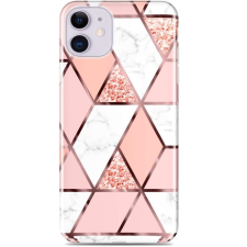  Apple iPhone 13 Pro Max, Szilikon tok, sokszöges márvány minta, Wooze Geometric Marble, színes/rózsaszín (111130) tok és táska