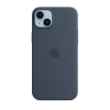 Apple iPhone 14 Plus MagSafe-rögzítésű szilikon tok, Viharkék MPT53ZM/A