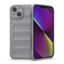  Apple iPhone 14 Plus, Szilikon tok, közepesen ütésálló, 3D minta, szürke tok és táska