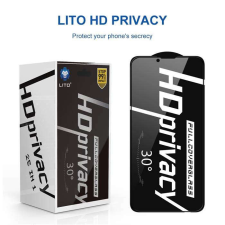 Apple iPhone 14 Pro Lito HD Plus Privacy 2.5D Full Üvegfólia - Fekete mobiltelefon kellék