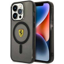 Apple iPhone 14 Pro Max tok, eredeti FERRARI Magsafe áttetsző-fekete tok és táska